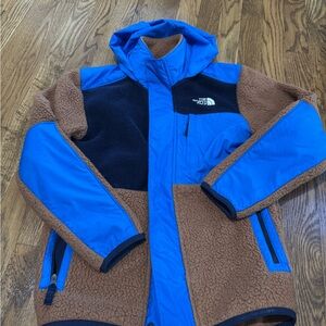 The North Face Navy and Tan Fleece Jacket